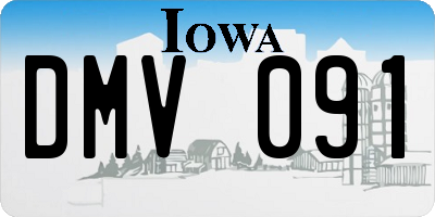 IA license plate DMV091
