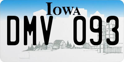 IA license plate DMV093
