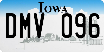IA license plate DMV096