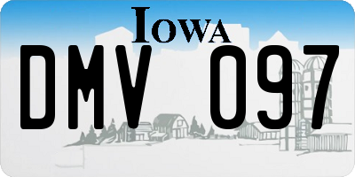 IA license plate DMV097