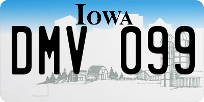 IA license plate DMV099