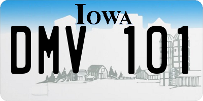 IA license plate DMV101