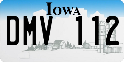 IA license plate DMV112