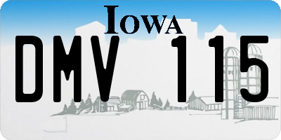 IA license plate DMV115