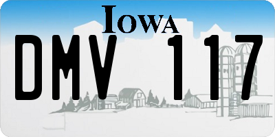IA license plate DMV117