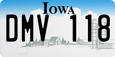 IA license plate DMV118