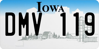 IA license plate DMV119