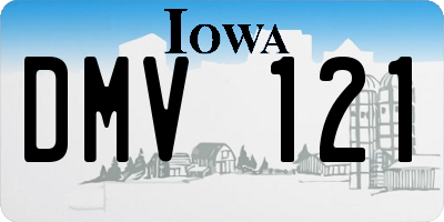 IA license plate DMV121