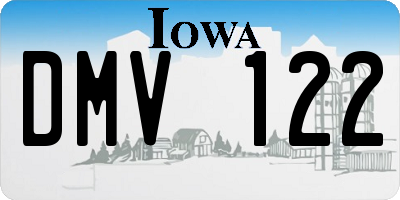 IA license plate DMV122