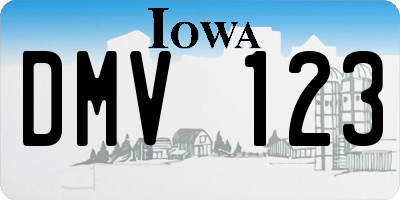 IA license plate DMV123