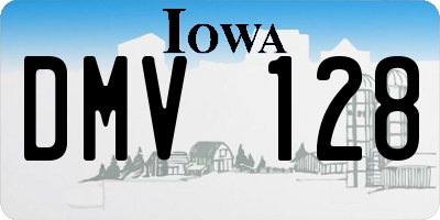 IA license plate DMV128