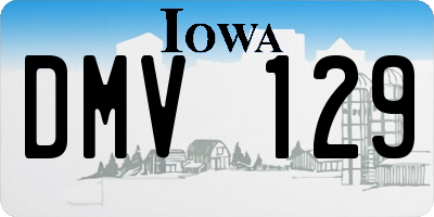 IA license plate DMV129