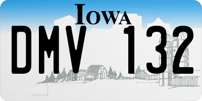 IA license plate DMV132