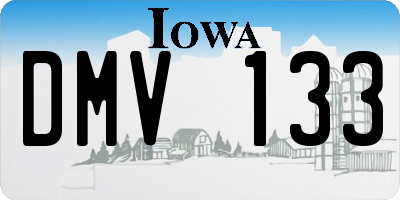 IA license plate DMV133