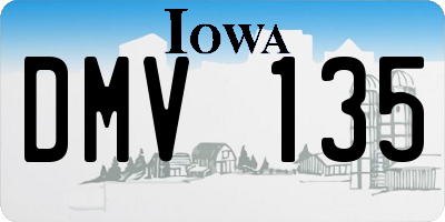 IA license plate DMV135