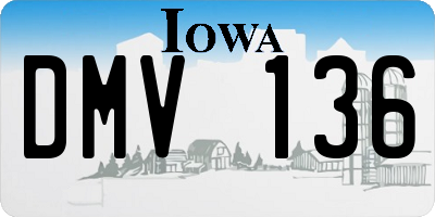 IA license plate DMV136