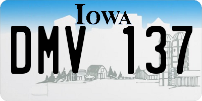 IA license plate DMV137