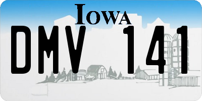 IA license plate DMV141