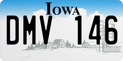 IA license plate DMV146