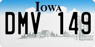 IA license plate DMV149