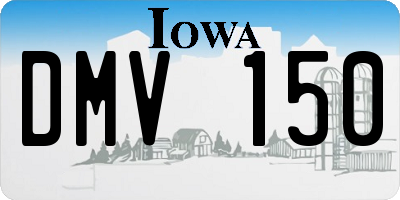 IA license plate DMV150