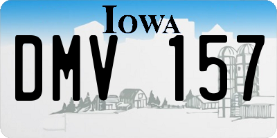 IA license plate DMV157