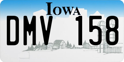 IA license plate DMV158