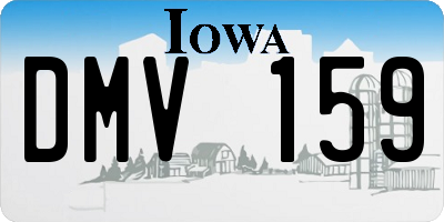 IA license plate DMV159