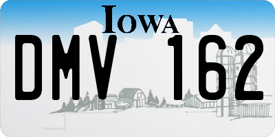 IA license plate DMV162