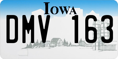 IA license plate DMV163