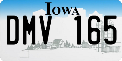 IA license plate DMV165