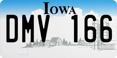 IA license plate DMV166