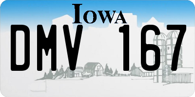 IA license plate DMV167