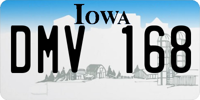 IA license plate DMV168