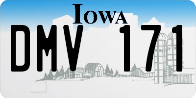 IA license plate DMV171