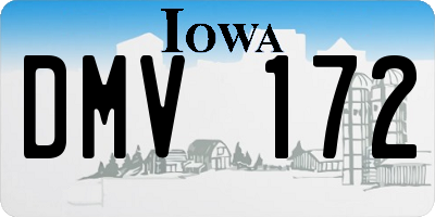 IA license plate DMV172