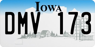 IA license plate DMV173