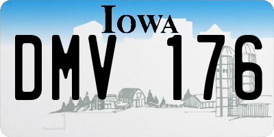 IA license plate DMV176