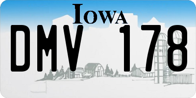 IA license plate DMV178