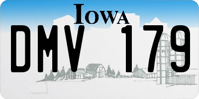 IA license plate DMV179