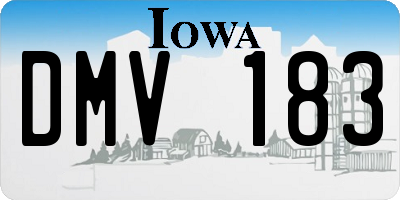 IA license plate DMV183