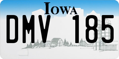 IA license plate DMV185