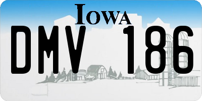 IA license plate DMV186