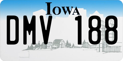 IA license plate DMV188