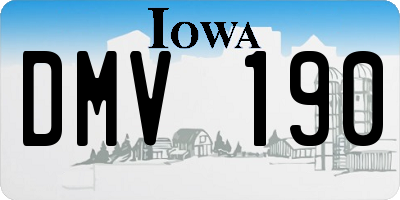 IA license plate DMV190