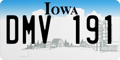 IA license plate DMV191