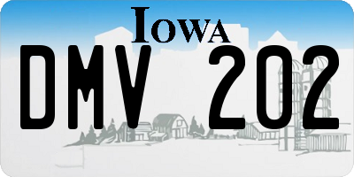 IA license plate DMV202