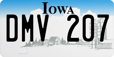 IA license plate DMV207