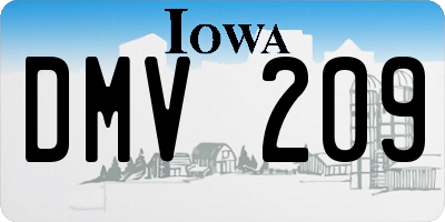 IA license plate DMV209