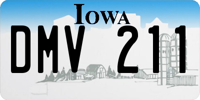 IA license plate DMV211